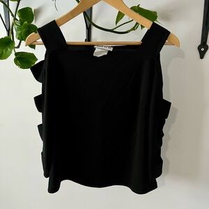 Black Sleeveless Cutout Women’s Top